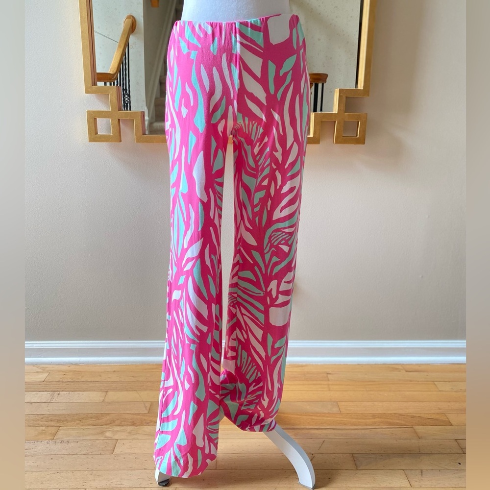 Lilly Pulitzer Georgia May Palazzo Papaya Playa Women’s Sz Small - Picture 3 of 14